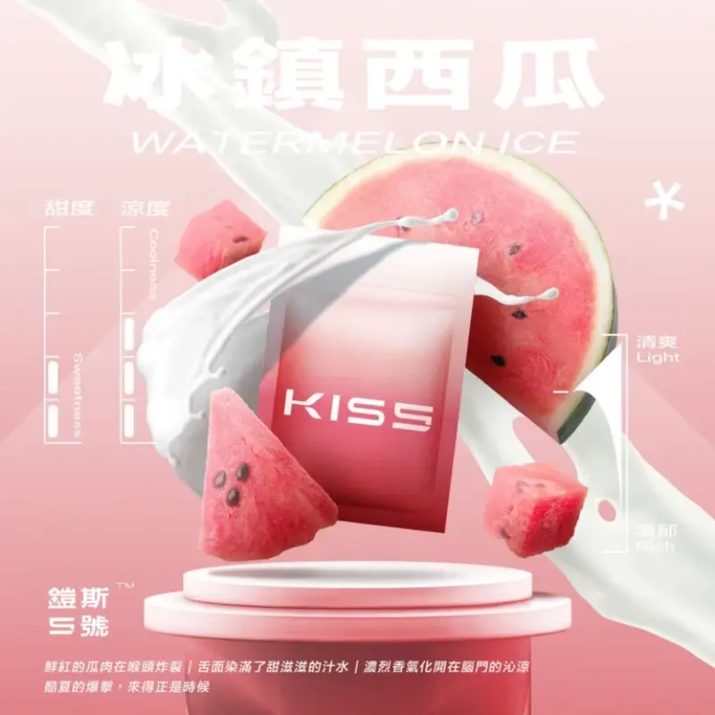 KISS-鎧斯5號一代煙彈-冰鎮西瓜webp - ILIA 蒸汽選物 | 台灣電子煙主機、煙彈、一次性霧化器旗艦店